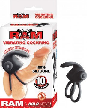 Ram Vibrating Cockring - Black HP