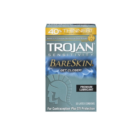 Trojan Sensitivity Bareskin Lubricated Condoms - 10 Pack