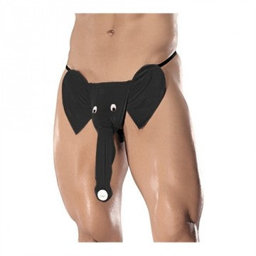 Squeaker Elephant G-String - One Size - BlackHP